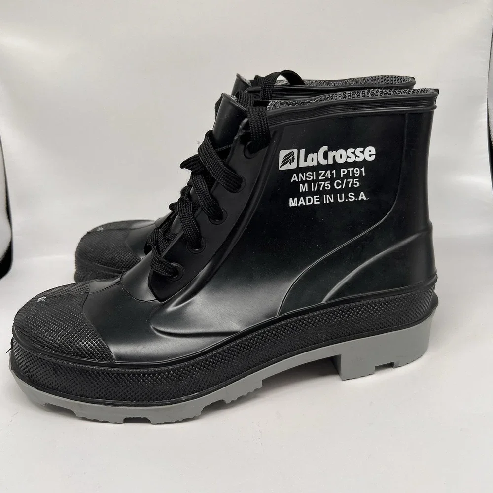 LaCrosse Rubber Work USA Made Boots Steel  Toe 9 ANSI Z41 PT91 M I/75 C/75 Men's